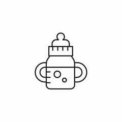 baby bottle feeder icon sign vector