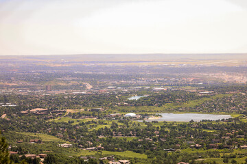 aerial view of the city in Colorado Springs