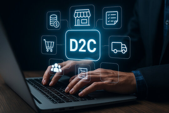 D2c business model direct to consumer strategy online retail ecommerce marketing digital sales growth plan 100