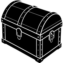 treasure chest isolated on white