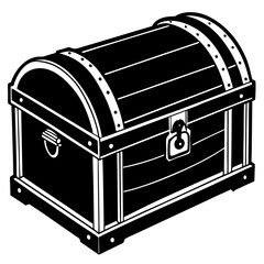 treasure chest isolated on white