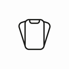 foldable phone case icon sign vector