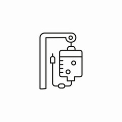 intravenous drip stand icon sign vector