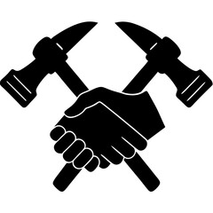hand with hammer