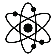 atom symbol on white background