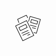 stacked document forms icon sign vector