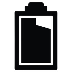 vector illustration of  a battery icon
