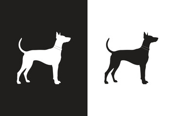 Minimalist Dog Silhouette Duo