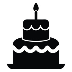 birthday cake vector illustration