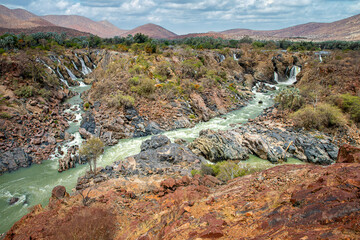 Epupa Falls on the Kuene River, Namibia.