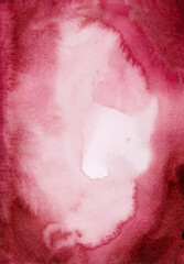 Bright painted red and burgundy watercolor texture. Hand drawn background
