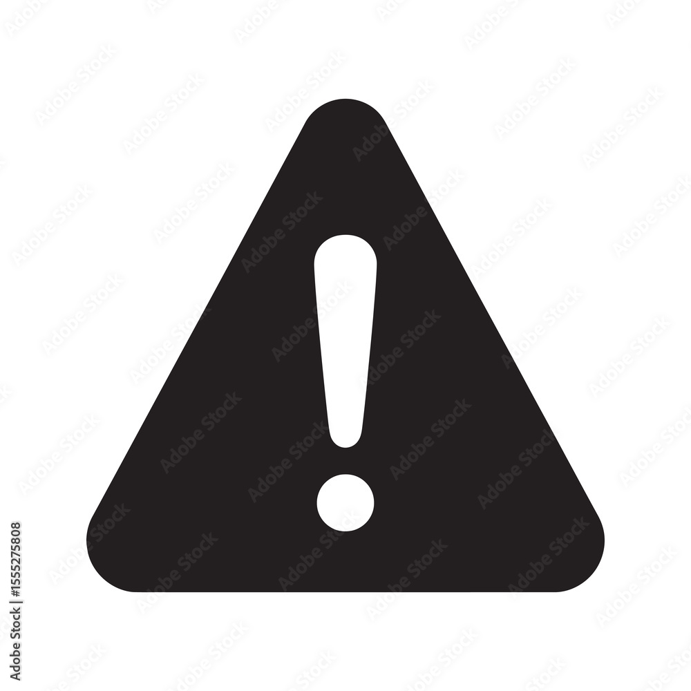 Poster danger warning sign icon with a triangle and exclamation mark representing a safety alert for a high