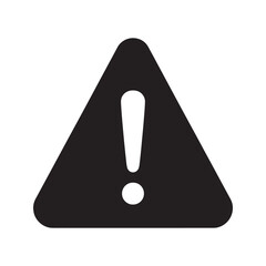 Danger warning sign icon with a triangle and exclamation mark representing a safety alert for a high risk situation and caution notice vector solid glyph icon