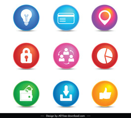 flat icons for web and mobile applications