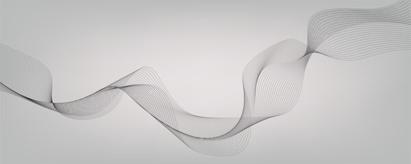 Abstract flowing lines in grayscale