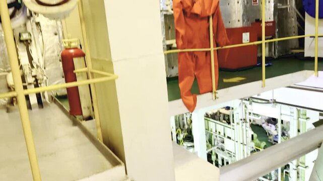 where the ship's engineers working
