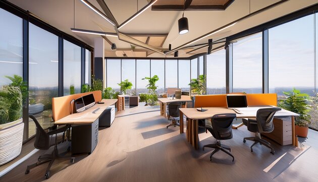 modern co working space in a start up