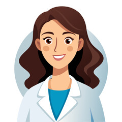 Confident medical professional in white lab coat with stethoscope on clean white backdrop
