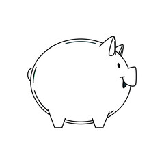Piggy bank icon symbol, Piggy Icon outline vector