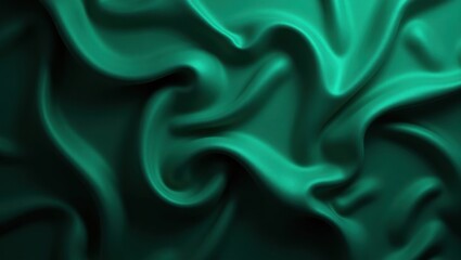 Fototapeta premium Waves of Emerald Silence Flowing Through Shadows of Timeless Elegance
