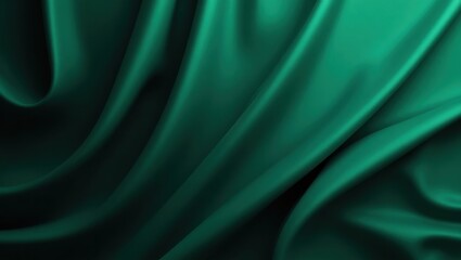 Obraz premium Waves of Emerald Silence Flowing Through Shadows of Timeless Elegance