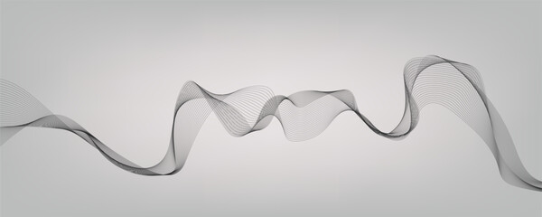 Abstract flowing lines in grayscale
