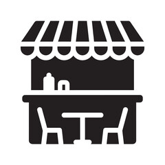 No sun exposure icon with a sun and a prohibition sign as a warning to avoid direct sunlight and stay in the shade vector solid glyph icon