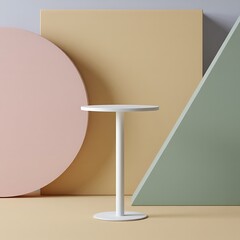 Minimalist Blank Podium for Cosmetic Product Display