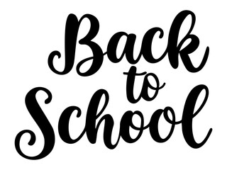 Stylized lettering of the phrase Back to School in a bold cursive font. Perfect for educational campaigns, school advertisements, and seasonal learning-themed designs