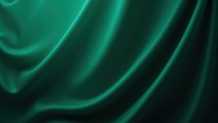 Waves of Emerald Silence Flowing Through Shadows of Timeless Elegance