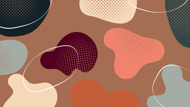 Warm tone blob abstract background