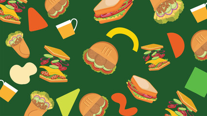 Burger and wrap background
