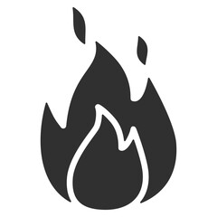 Flame Icon Single Vector Collection 