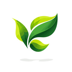Smooth and minimal leaf logo representing nature and renewal.