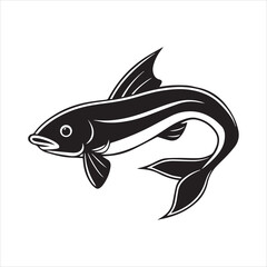 Fototapeta premium sea catfish vector art illustration