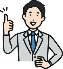 Good sign male worker