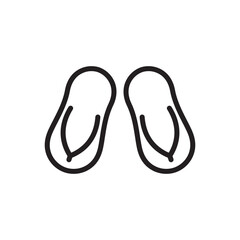 シンプルでかわいいビーチサンダルのアイコン