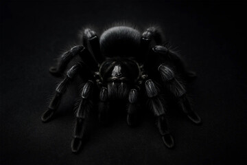tarantula on black