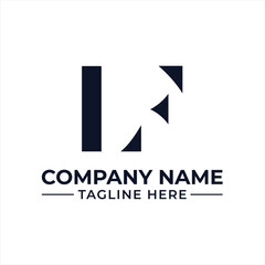 Minimalist Dark Blue Letter F Logo Design for Modern Company
