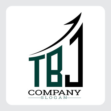 TBJ Company Logo Design Growth vector, TBJ Upward Arrow Business Success Logo vector, TBJ Corporate Branding Logo , TBJ logo design, TBJ simple and modern logo, TBJ business finance logo design, etc.