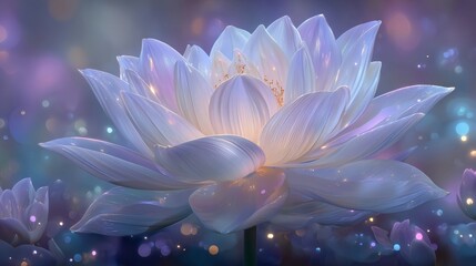 Radiant Lotus Flower in Soft Light