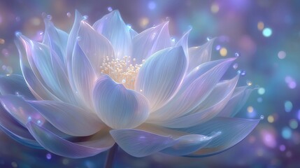 Serene Blooming Lotus in Soft Light