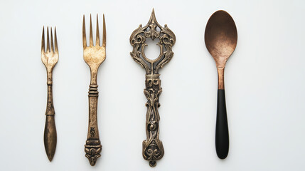 Western cultures: Knife, fork, and spoon.