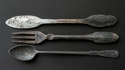 Western cultures: Knife, fork, and spoon.