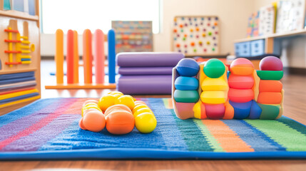 That Support Sensory Integration Weighted blankets or lap pads Balance boards or wobble cushions Therapy balls Chewy toys or oral motor tools Montessori knobbed cylinders 