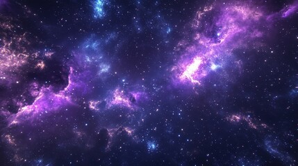 A Stunning View of a Colorful Cosmic Landscape with Stars and Nebulae