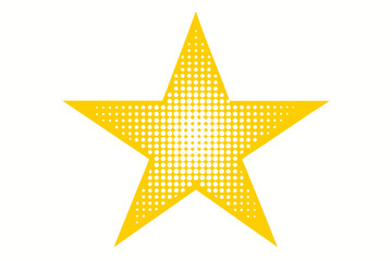 Obraz premium A shiny 3D golden star icon, a radiant symbol of award and celebration, stands out on a clean white background
