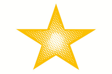 Obraz premium A single shiny golden 3D star isolated on a white background, perfect as an award icon or Christmas decoration