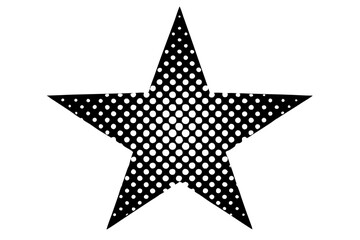 Obraz premium A shiny silver star symbol, perfect for Christmas or holiday decoration, isolated on a white background