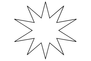Obraz premium Abstract flower and star vector illustration, a shiny black and white Christmas decoration